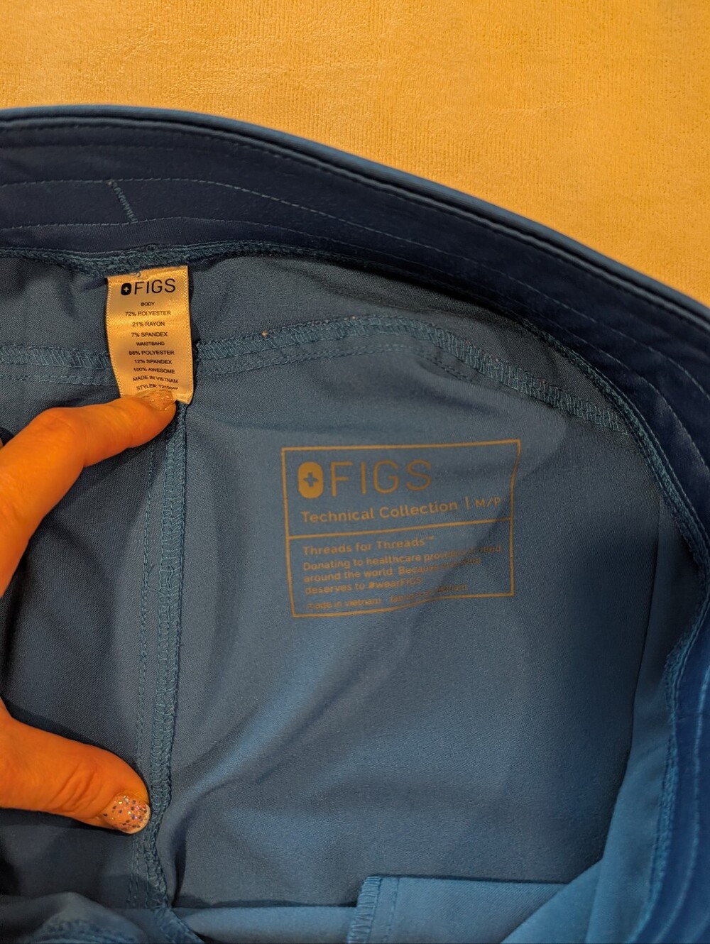 FIGS Blue Technical Bucket Hat